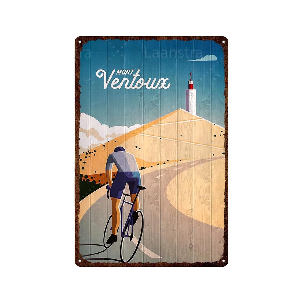 Mountain Bike Vintage Poster Landscape Metal Plate Plaque Wall Decor Iron Retro Posters Man Cave Bar Club Decoration Artwork