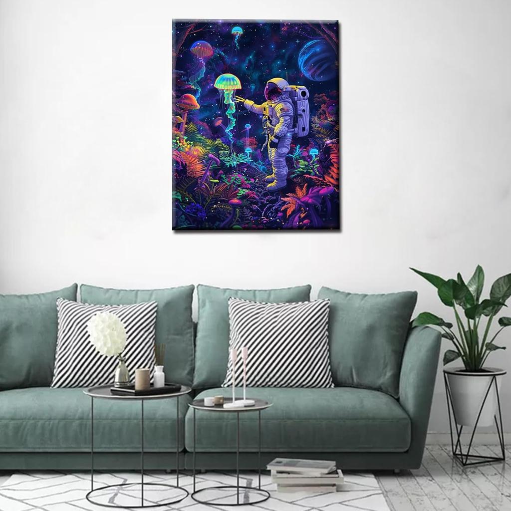 Beautiful Starry Sky Paint by Number for Beginner and Kids, Plant Paint by Numbers for Kids and Beginner,Arts Craft for Home Wall Art Decor,Oil