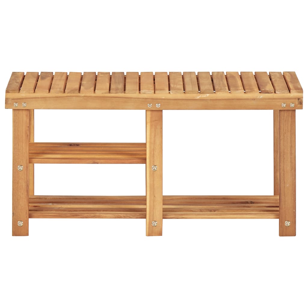 Shoe Rack 90 * 32 * 46 cm Solid Acacia Wood
