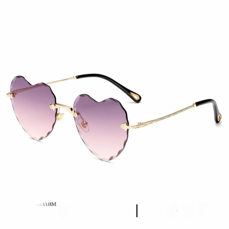 Love Heart Gradient Sunglasses For Women Uv400 Sun Protection Fashion Accessory