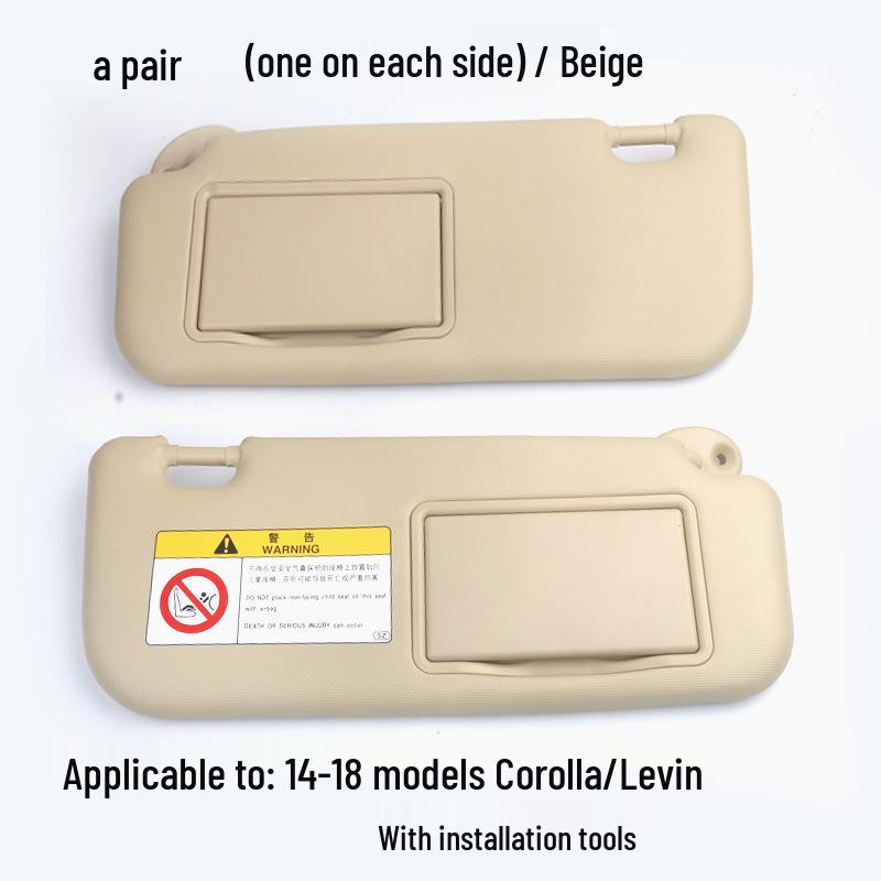 Yueliangcheng Car Sunshade for Corolla with Vanity Mirror, Driver & Passenger Seats