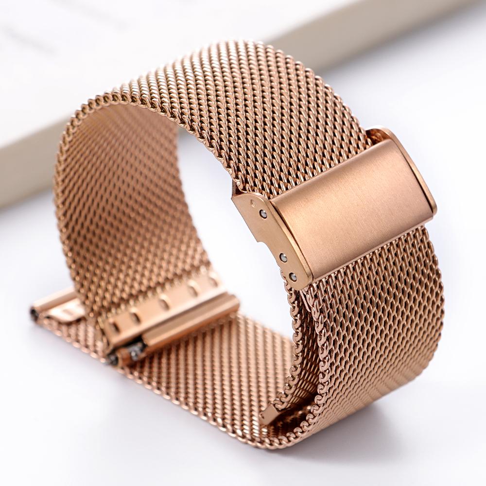 18mm 22mm 20mm Milan Loop Belt Quick Release Stainless Steel Strap Belt for Samsung Galaxy for Huawei Watch Universal Watchband