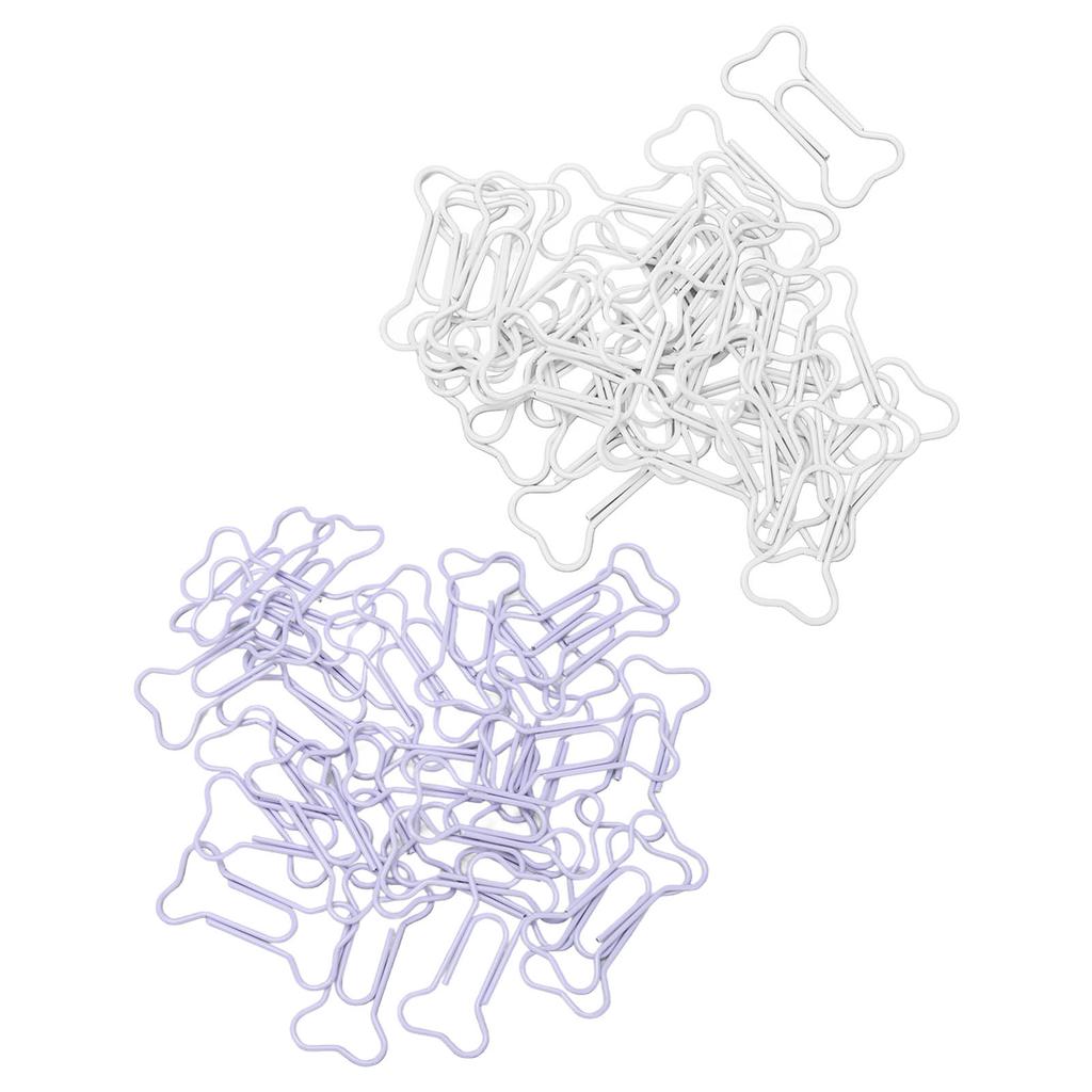 30 Stück Ausgefallene Büroklammern Knochenform Kunststoffüberzogener Draht Mehrzweck Niedliche Büroklammern für Notizbuch S