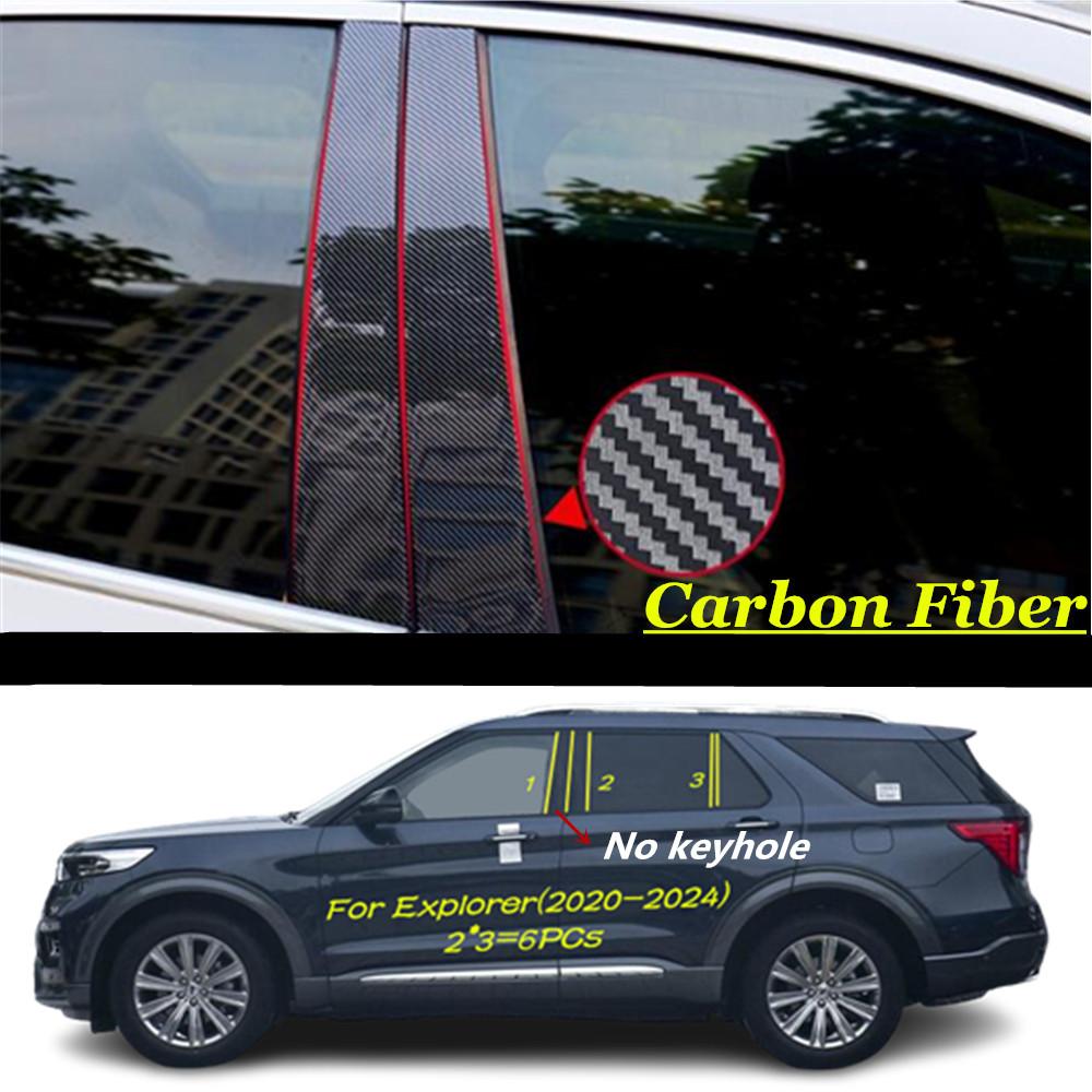 For Ford Explorer 2002- -2024 Car PC Material Pillar Post Cover Door Trim Window Molding Sticker Plate Accessories