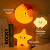 Mini Silicone Star Moon Night Light for Kids - Cute Magnetic Bedside Lamp Gift