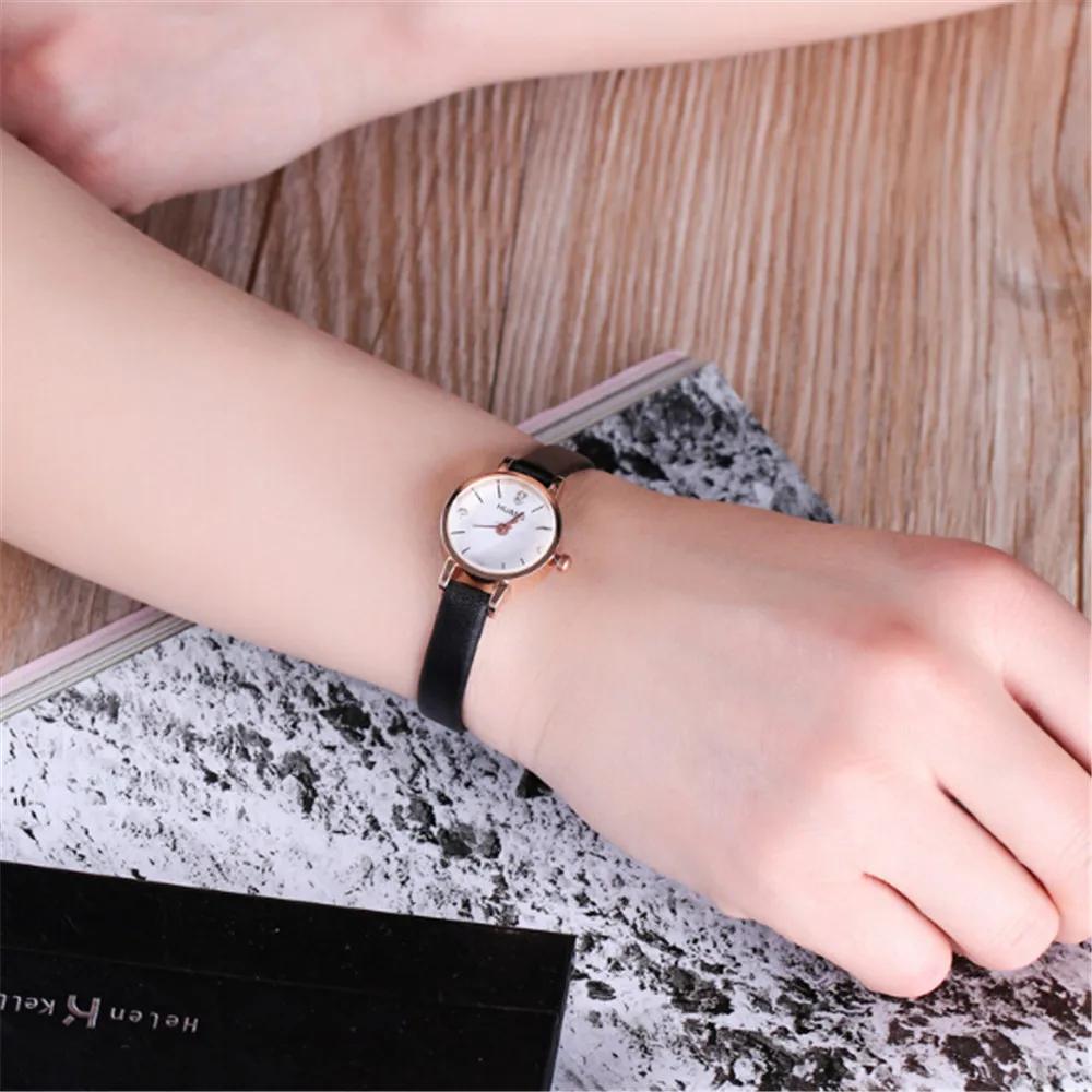 Minimalist Fashion Wristwatch Woman Fine Strap Circular Small Dial Simplicity Elegant Temperament Quartz Clock Everyday Watch