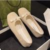 Fashion French Elegant Bow Flat Shoes 2024 Spring New Round Head Comfortable Suede Leather Women's Mary Janes Shoes