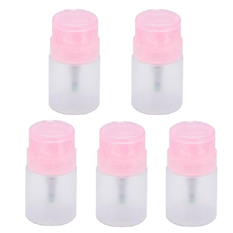 60ML Empty Press Pump Dispenser Plastic Lockable Leak-proof Nails Polish Remover Pressed Bottle Makeup Tools Liquid Storage
