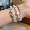 Fresh Original Design Hypertherm Blue Pearl Beaded Bracelet Healing Daily Hand Jewelry