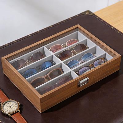 Glasses Display Tray Sunglasses Organizer Lightweight Container 8 Compartments Eyewear