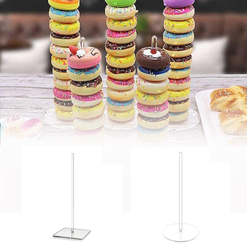 1pcs Acrylic Doughnut Holder Dessert Display Rack Dim Sum Bread Sales Rack Donut Stand Birthday Party Wedding Table Decoration