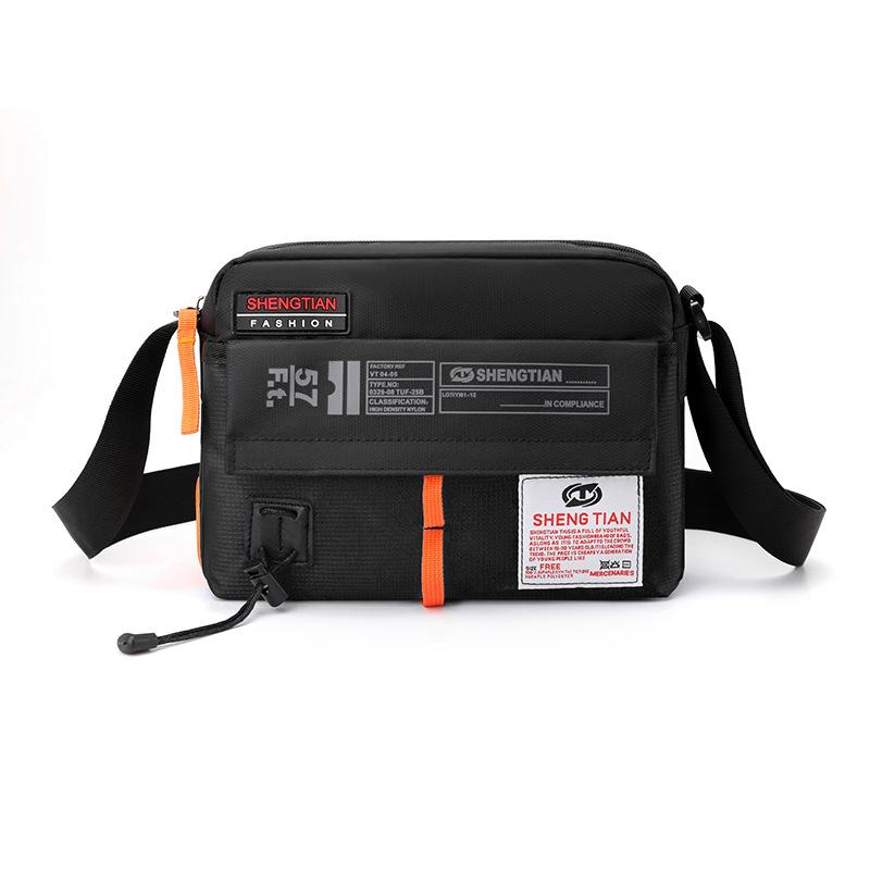 New men's simple casual durable shoulder bag large capacity outdoor travel Oxford cloth messenger bag
