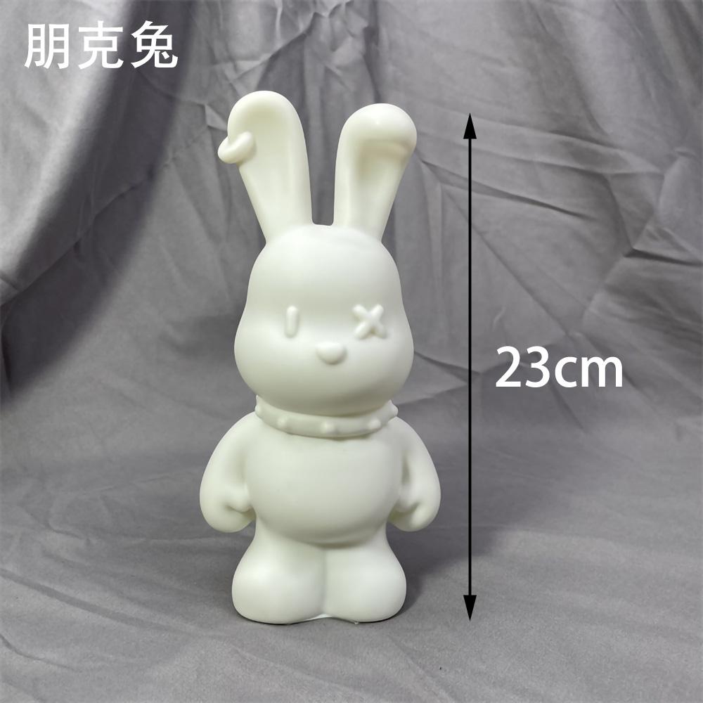 DIY Fluid Rabbit Without Pigment Handmade Violent Rabbit White Blank Mold Doll Toy Graffiti Painting Gift With Deposit Opening