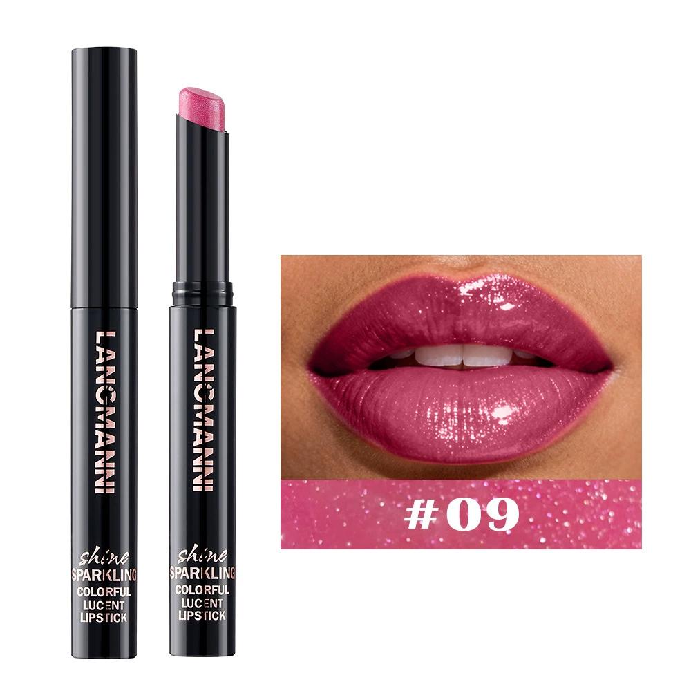 Ten Color Pearl Lipstick Rotating Oblique Design Lipstick Single Set Moisturizing Nude Sexy Lip Glaze Matte Mist Top Non-stick Cup Velvet Lip Gloss
