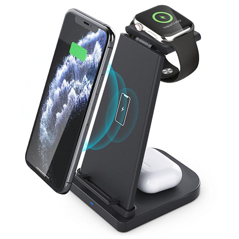 Cargador inalámbrico tres en uno para iPhone, auriculares y cargador  inalámbrico de reloj comprar a buen precio — entrega gratuita, reseñas  reales con fotos — Joom