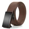 Men'S Toothless Automatic Buckle Woven Canvas Belt Belt Casual Nylon Tactical Pants Belt Military Training Outdoor Belt