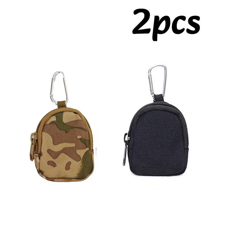 1/2/3PC Tactical Pouch Key Wallet Holder Men Outdoor Portable Key Bag Coin Purses Bag Keychain Zipper Pocket Outdoor Key Bag