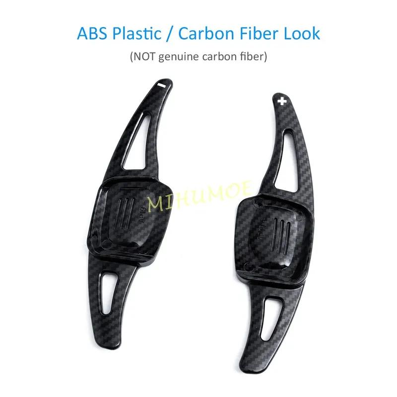 Steering Wheel Paddle Shifter Extension Cover For VW Volkswagen Golf GTI MK8 Tiguan T-ROC Touareg Tayron Taigo Carbon Fiber