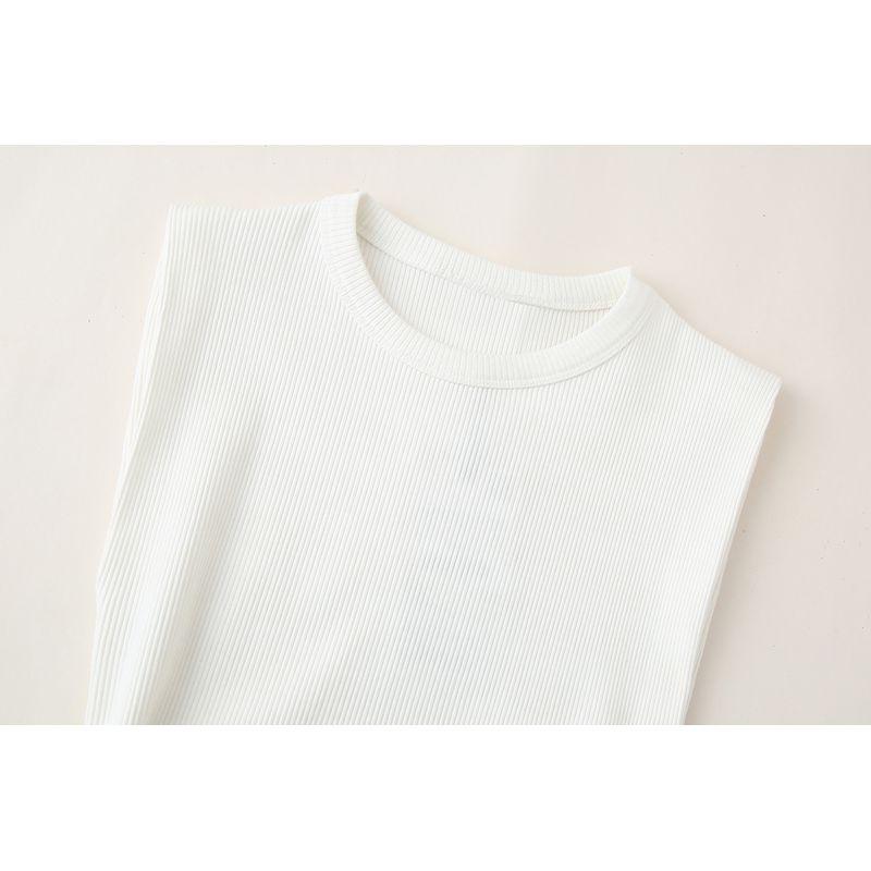 Kaslead New Arrival Women's Clothing Fashion Style Fashion with Belt Patchwork Sleeveless Dress 0264636