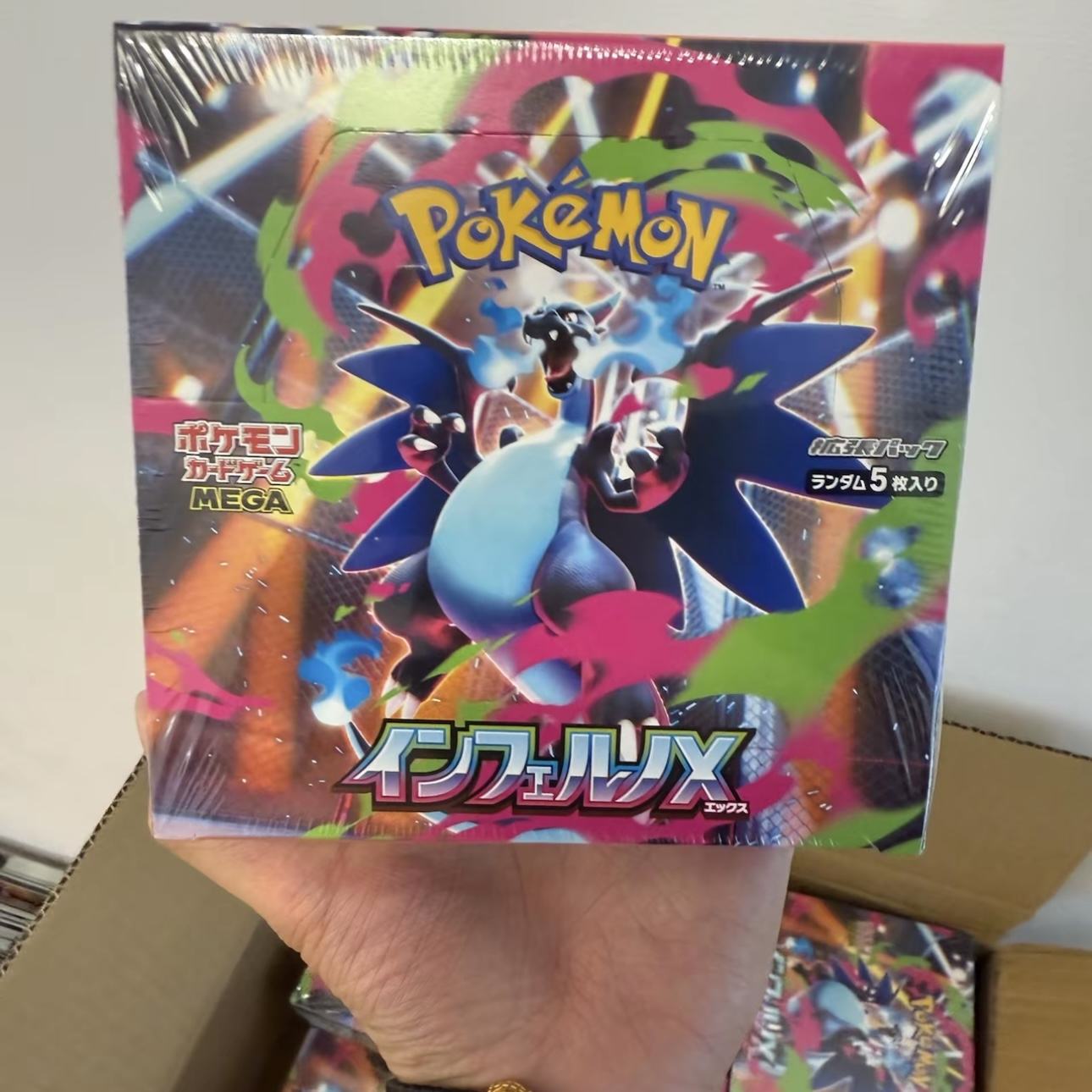 Original Japanese Version Pokemoned TCG MEGA M2 Collector s Edition PTCG Booster Box-Paper Table Game Cards синий