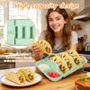 2/3 Pcs Silicone Taco Holder Mexican Food Stand Heat Resistant Reusable Taco Stand with Double Handle for Kitchen Accessories