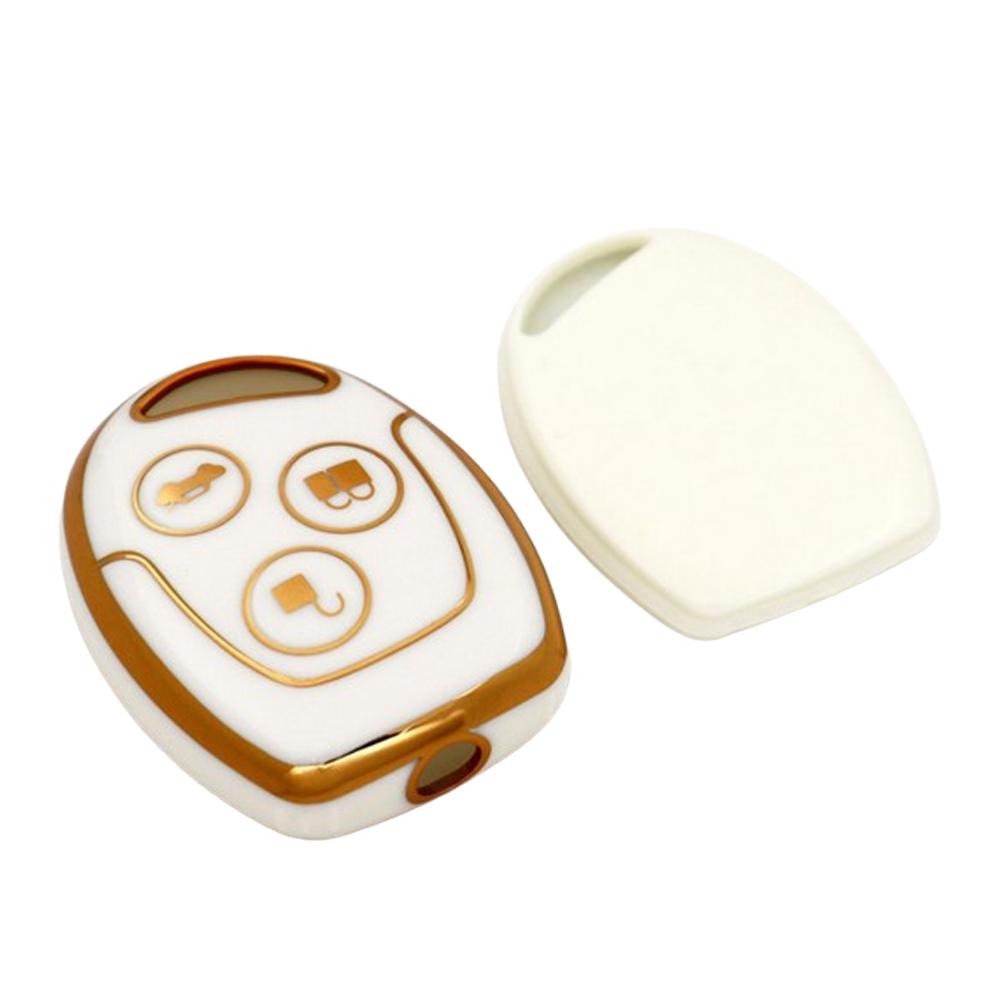 TPU autosleutelhouder voor Ford MONDEO FIESTA FOCUS C-MAX S-MAX TRANSIT KA GALAXY met 3 knoppen.