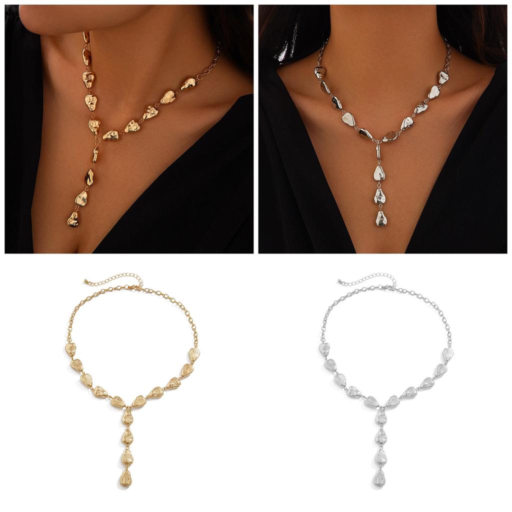 Barocke Y-Kette Herzhalskette Einzigartige Halskette Lange Quasten-Halskette Modeschmuck Geschenk für Frauen