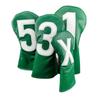 White & Green Golf Club Headcover, 135 X Number Style, Two Color Options