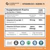 Carbamide Forte Vitamin D3 K2 Supplement 120 Tablets for Bone, Heart, and Calcium Support
