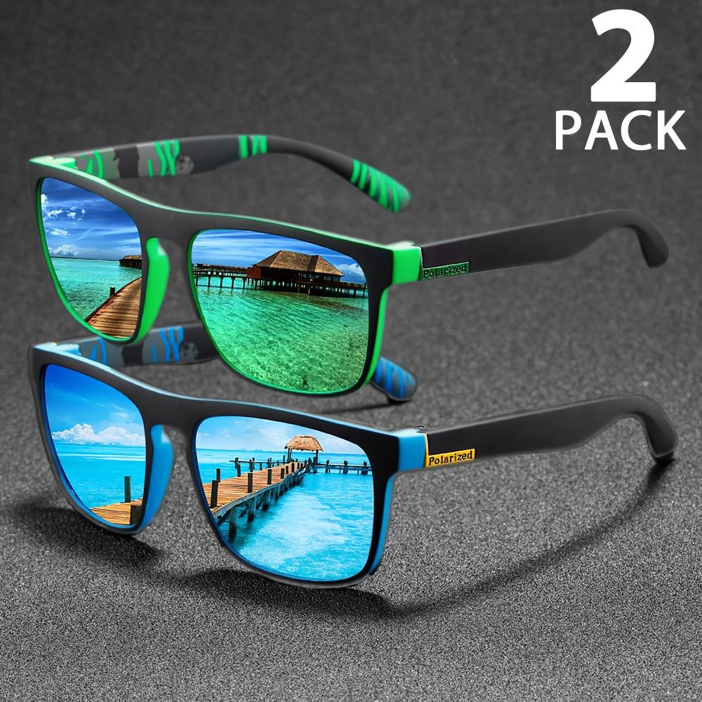 2pcs/set Popular Square Polarized Sunglasses UV Protection Sports Glasses Men Women UV400 Eyewear Gifting for Family Friend