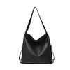 Textured Oily Skin Large Capacity Lazy Wind Soft Surface Solid Color Retro Casual Commuting Single Shoulder Underarm Tote Bag Women