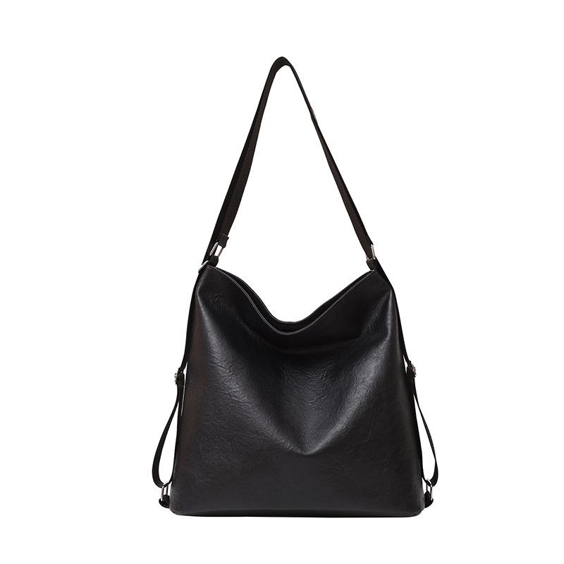 

Autumn and winter large-capacity commuter tote bag women s 2025 new Maillard style three-purpose shoulder bag crossbody backpack чёрный