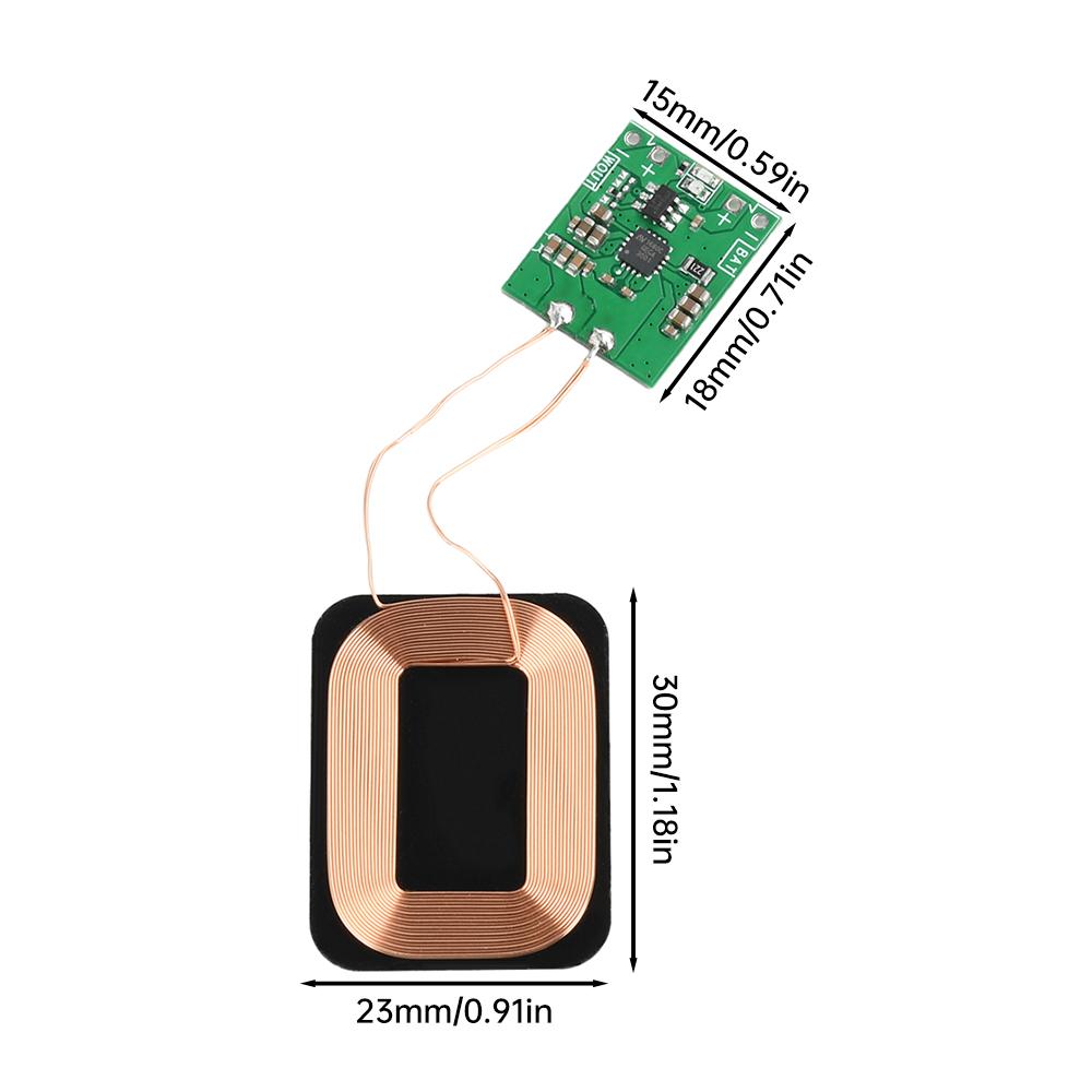 5W Wireless Charging Module PCBA Module Small Coil Lithium Battery Charging Built-in 3.7V Lithium Battery Modification Scheme
