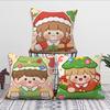 Christmas Cute Couple cushion cover Pillow Cover Decoration Room Home Sofa living Office Car Nordic Simplicity