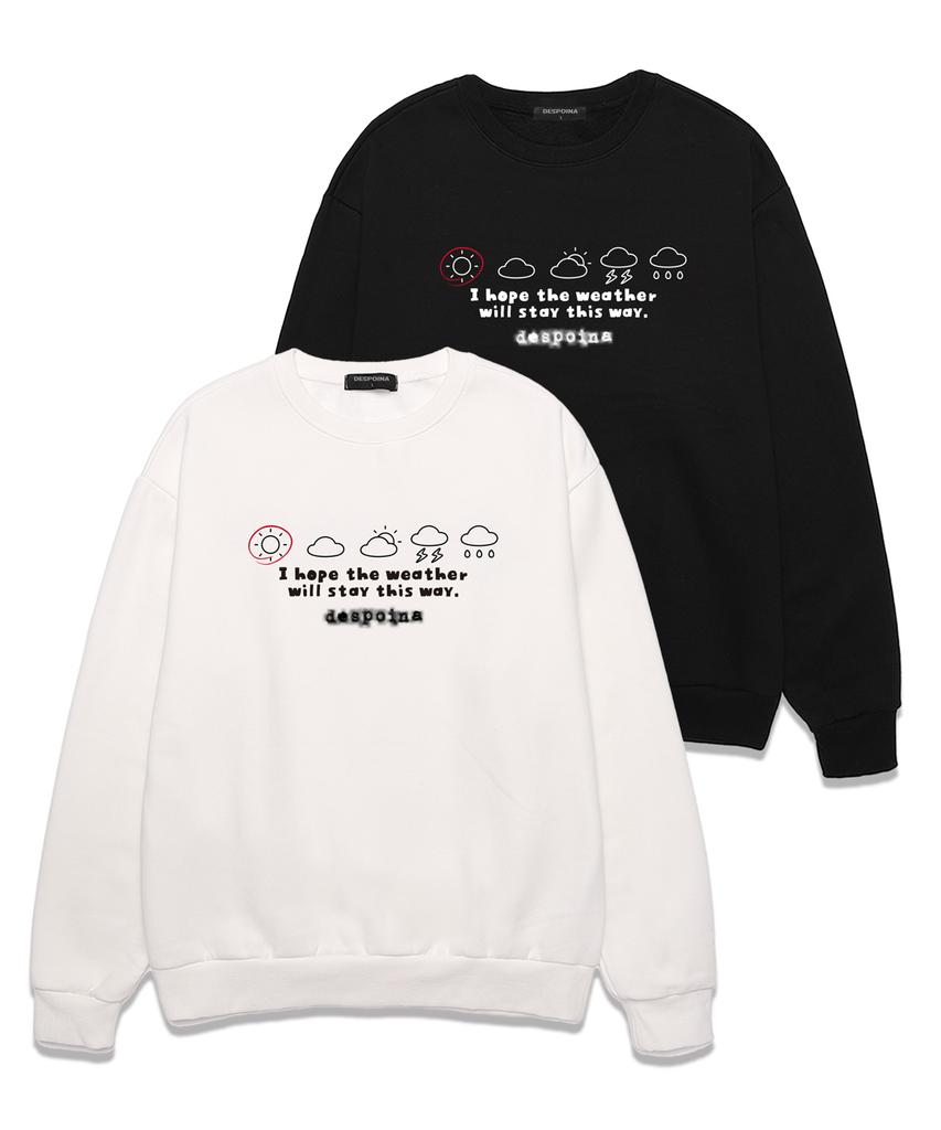 Ujeu Weather Emoticon Sweatshirt (Dls010) Black