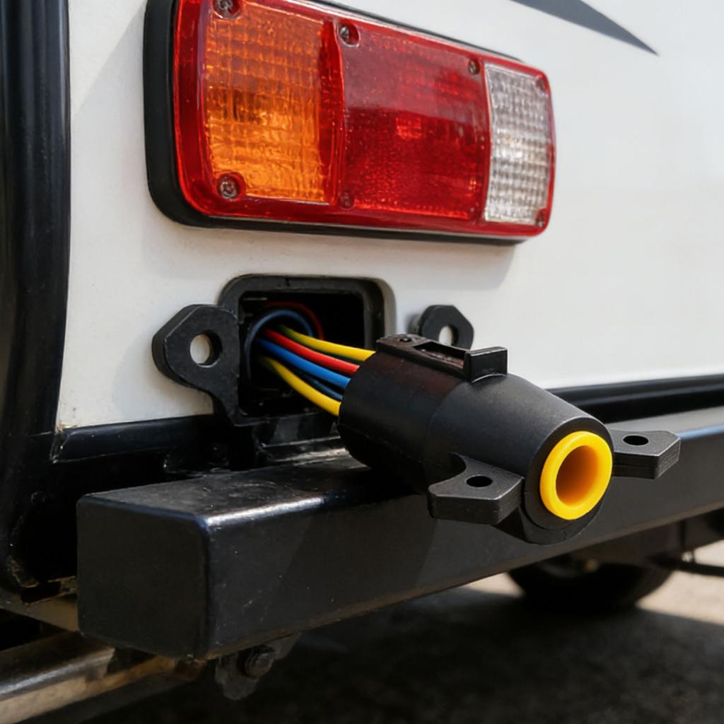 7 Pin RVs Trailer Light Plug Connector Easy Installation No Tools Required Trailer Light Plug Connector Trailer Plug