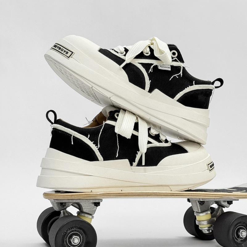 Fashion Shoes for Men Fashion Canvas Mens Shoes Heightening Casual Thick Sole Board Shoes Couple Trendy Platform Sneakers Zapatos Hombre