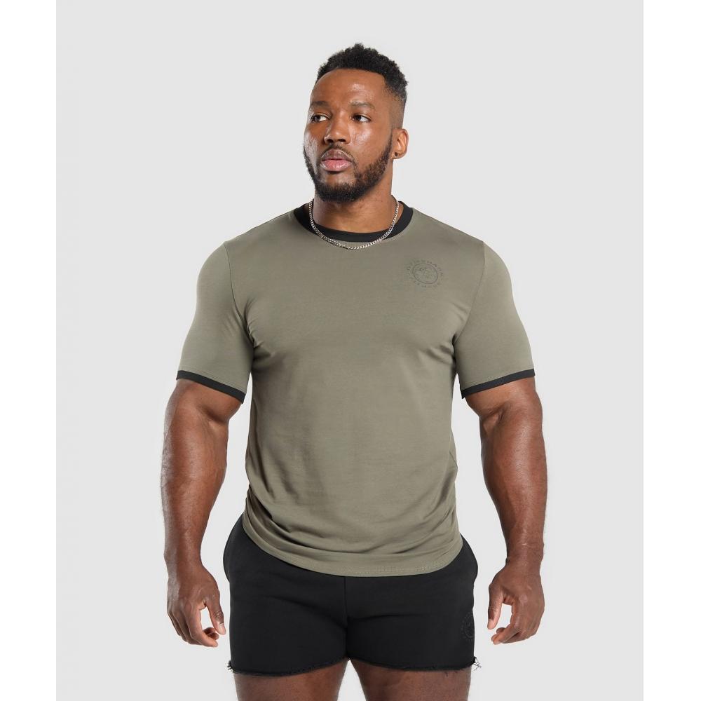 

Gymshark Футболка Legacy Ringer, цвет зеленый, черный A1b5d Ecv9 S