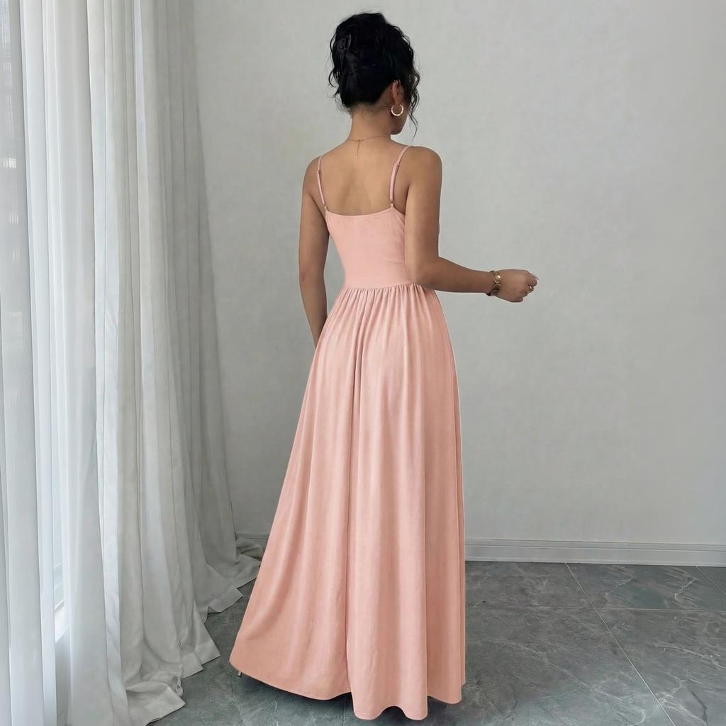 Women's Sexy Spaghetti Strap Dress for Evening Parties and Formal Occasions