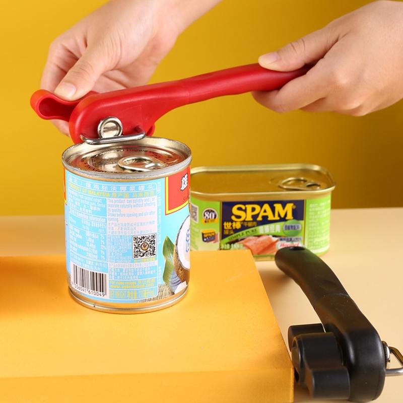 Durable Can Opener Smooth Edge Manual Ergonomic Anti-slip Grips Handle Durable Easy to Clean and Healthy Easy to Use