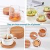 Roseelf Stylish Coaster Cork Wooden Thickness 5mm Diameter 10cm Round Type 100 Pieces Heat Resistant Non-Slip Drink Suitable DIY Decoration Edge Table