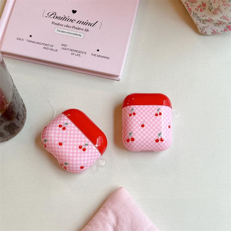 Contrasting Cherry for AirPods1 Apple Bluetooth Wireless Headset Case 1/1/1 Generation Cute Pendant Female