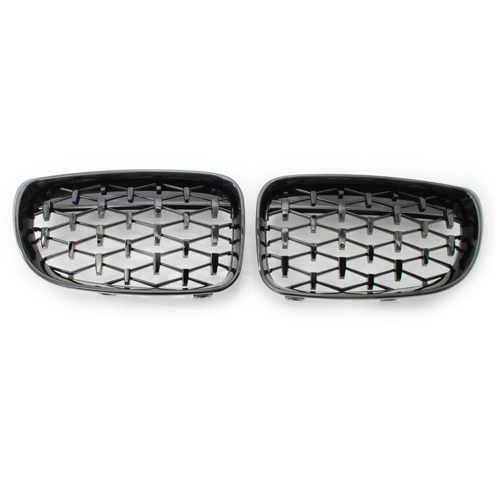 

Front Kidney Diamond Meteor Grille Grills For BMW 1 Series E81 E82 E87 E88 LCI 2007-2013 Racing Grills Chrome And Black чорний