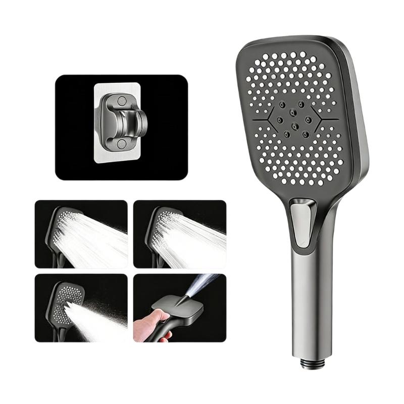 Powerful High Pressure Shower Head Water Saving Hnadheld Showerhead With Multiple Sprays Modes Easy Installation