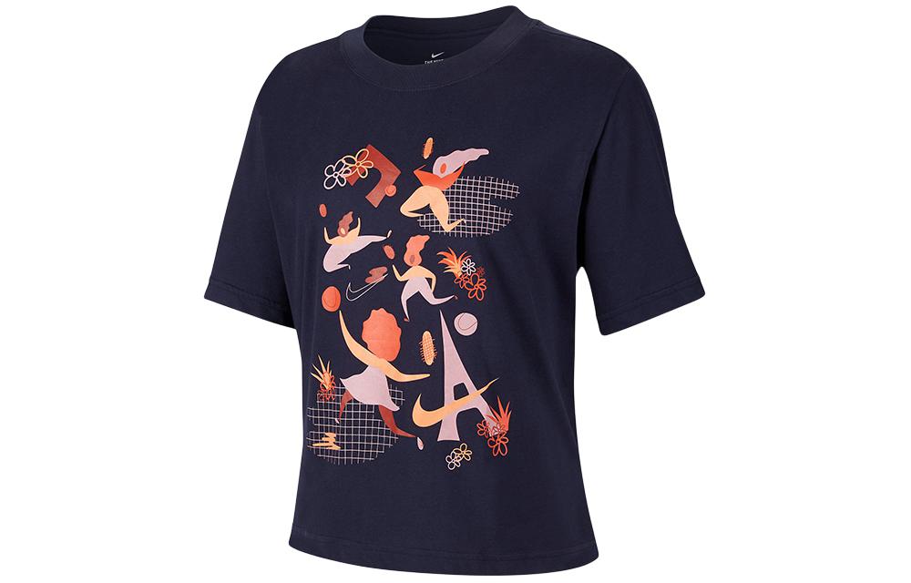 Nike Regular T Shirt Women s Navy Blue DD9629-451 L