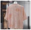 Elegant Summer 2026 Embroidered Cotton Linen Top - Short Sleeve, Breathable, Retro Wear for Mom On Mother's Day