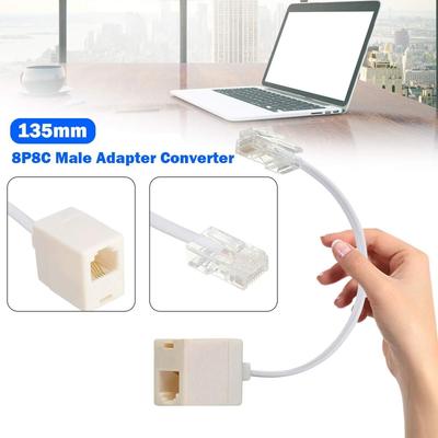 RJ45 To RJ11 Converter Adapter Connector M/F Cable Uvital Telephone RJ11 6P4C Female To Ethernet RJ45 8P8C Male Converter Cord 2 Pack