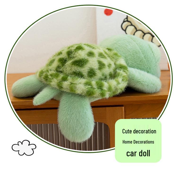 Adorable Big-Eyed Green Turtle Plush Toy Pillow - Perfect Children's Gift
