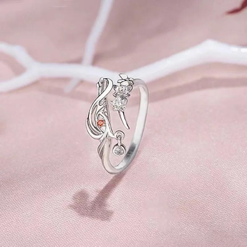Anime Tian Guan Ci Fu Ring Segen des Himmelsoffizianten Hua Cheng Xie Lian Verstellbar Unisex Paarringe Schmuckzubehör Geschenk resizable white