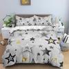 Star Duvet Cover Set Colorful Stars Pattern Print Twin Bedding Set For Kids Teens Double Queen King Size Microfiber Quilt Cover